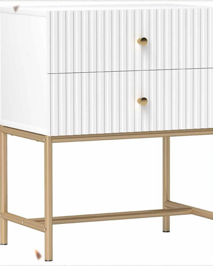 HOMCOM Modern Bedside Table - 2 Drawers for Stylish Bedrooms