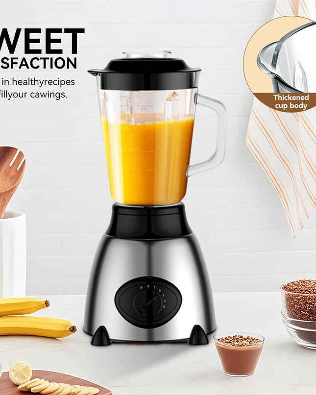 FGRYB 1.5L 850W Blender - Dual Blades, Ice Crusher & Juicer