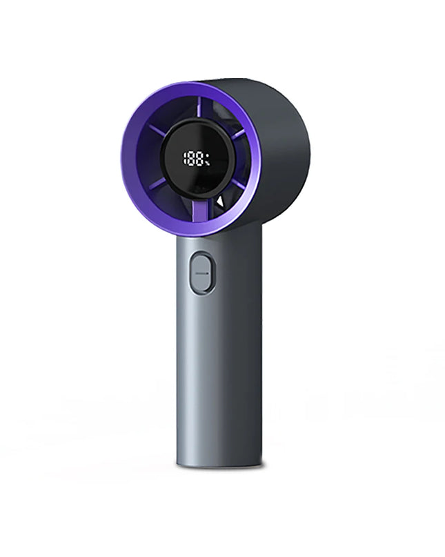 FGRYB Portable USB Rechargeable Handheld Fan - 5 Speeds, Digital Display