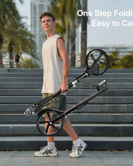 Foldable Commuter Scooter - Adjustable Height for Kids and Adults