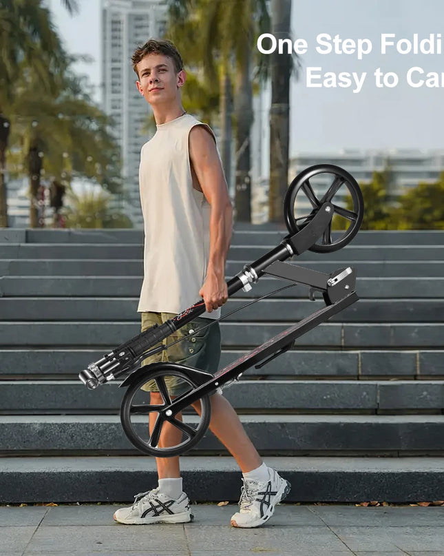 Foldable Commuter Scooter - Adjustable Height for Kids and Adults