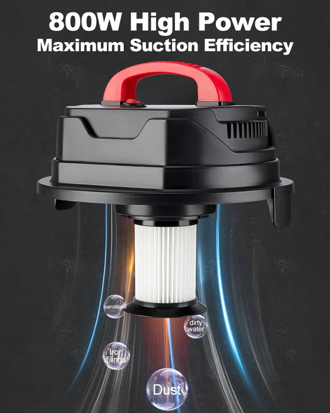 FGRYB 15L Dry/Wet Dust Vacuum Cleaner - Handheld, 4m Cord
