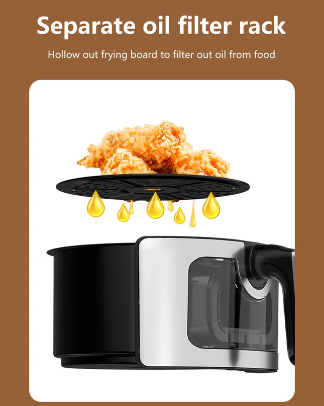 8L Visual Air Fryer - Digital Control, Healthy Oil-Free Cooking