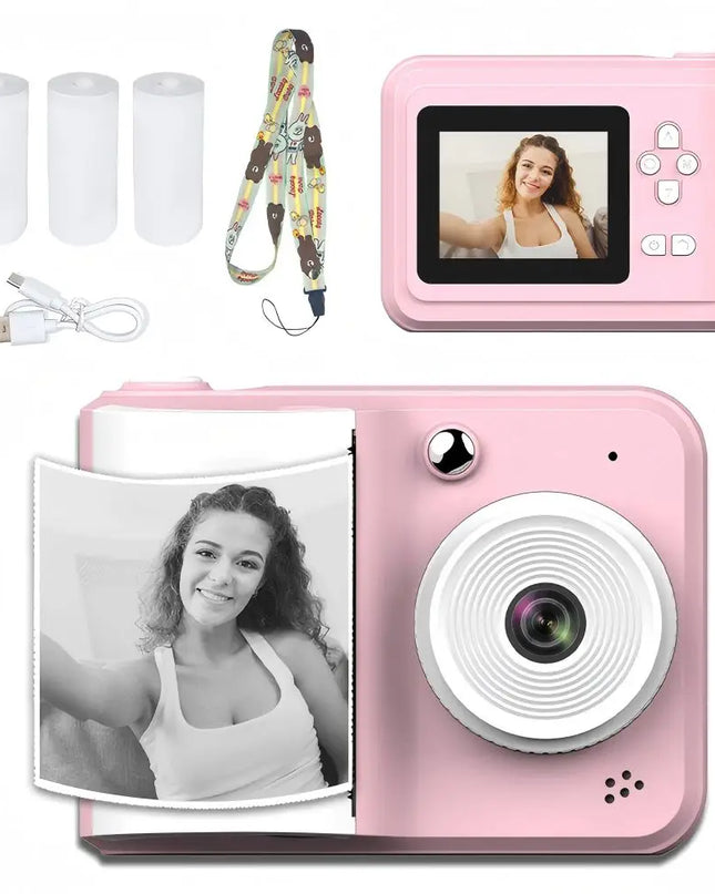 FGRYBC Kids Instant Print Camera - Portable Selfie Toy for Ages 3-14