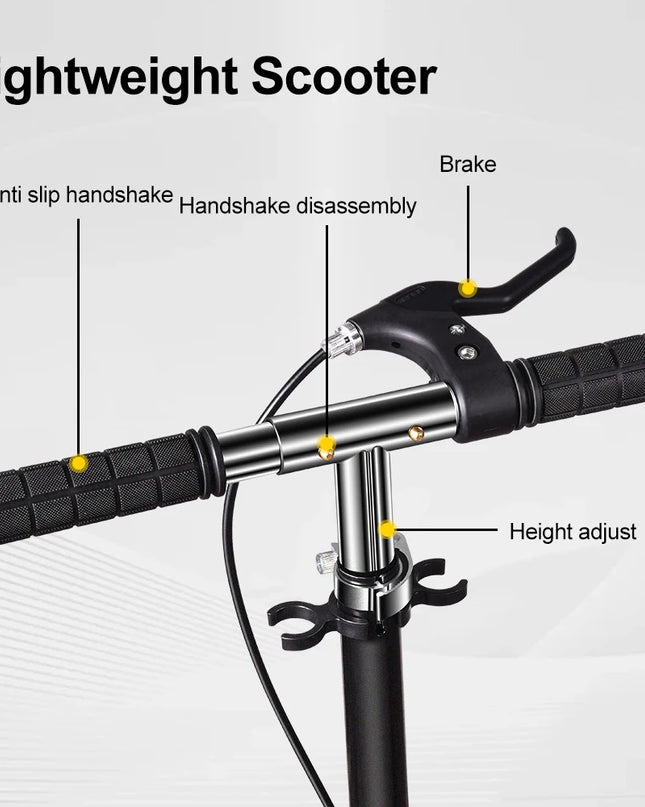 Foldable Commuter Scooter - Adjustable Height for Kids and Adults