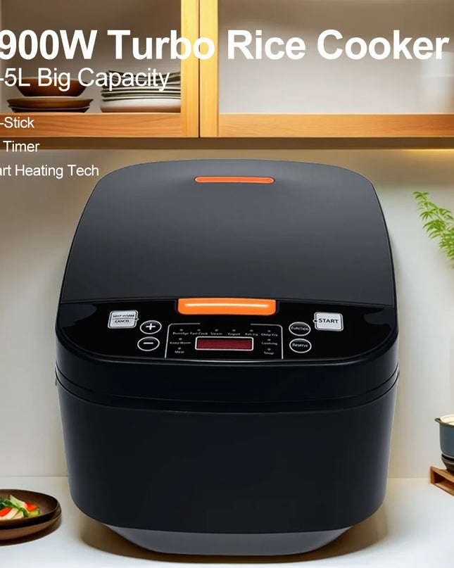 FGRYB 5L Electric Rice Cooker - Multi-functional & Non-Stick LCD