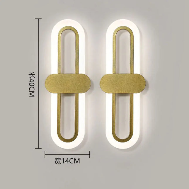 Modern Minimalist Wall Lamp - LED Three-Color for Bedroom & Aisle