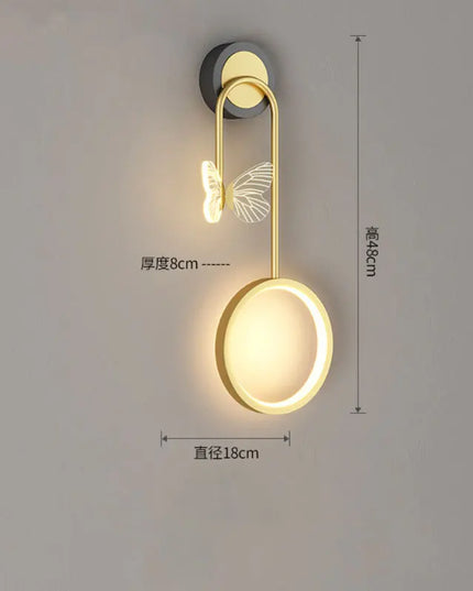 Modern Golden Butterfly LED Wall Lamp - Stylish Home Decoration