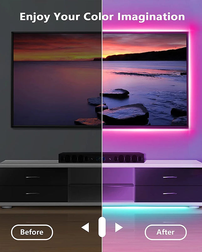 Mikenoon RGB LED Strip Light - Flexible Self-Adhesive 5V Tape