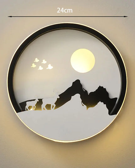 Modern Black & White LED Wall Lamp - Sleek Indoor Lighting Solution