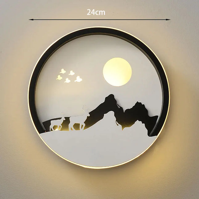 Modern Black & White LED Wall Lamp - Sleek Indoor Lighting Solution