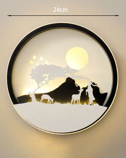 Modern Black & White LED Wall Lamp - Sleek Indoor Lighting Solution