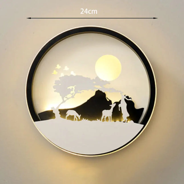 Modern Black & White LED Wall Lamp - Sleek Indoor Lighting Solution