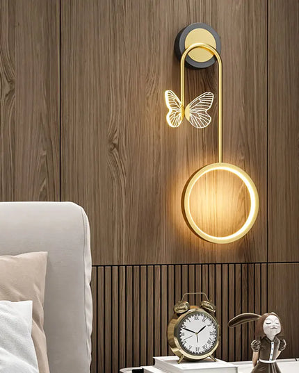 Modern Golden Butterfly LED Wall Lamp - Stylish Home Decoration