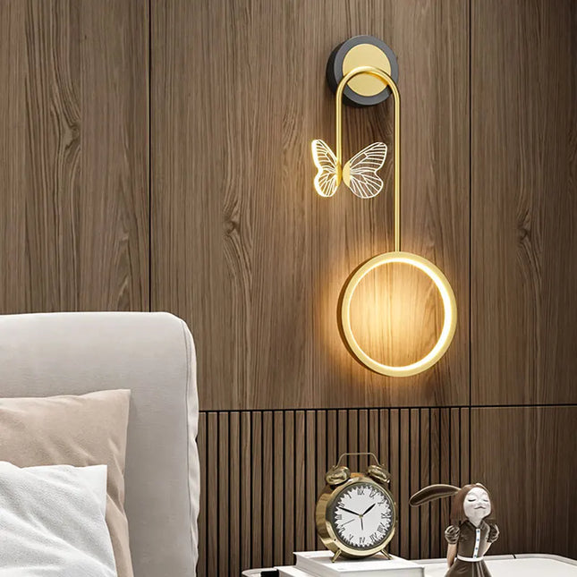 Modern Golden Butterfly LED Wall Lamp - Stylish Home Decoration