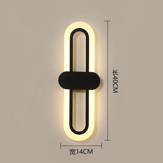Modern Minimalist Wall Lamp - LED Three-Color for Bedroom & Aisle