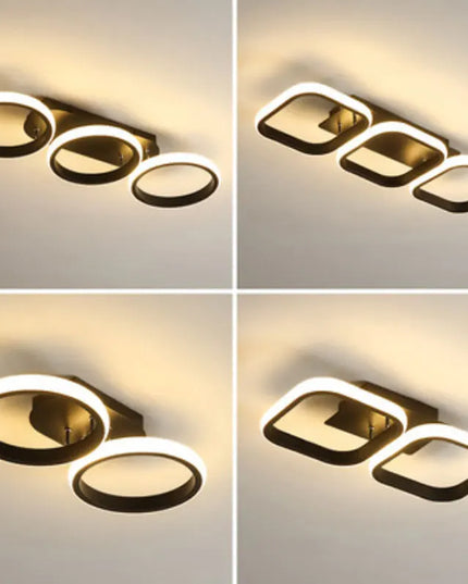 Modern LED Ceiling Lamp - Rectangular, Creative Design for Rooms