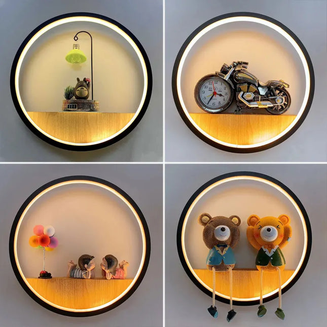 Modern Minimalist LED Cartoon Wall Lamp - Creative Bedside Décor