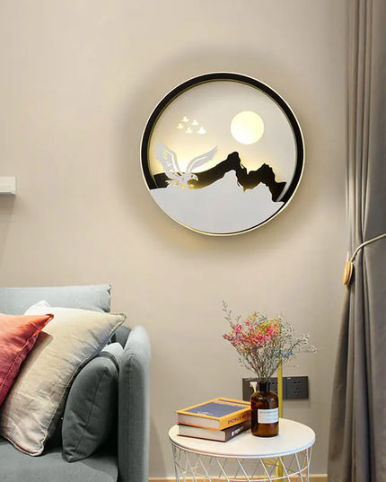 Modern Black & White LED Wall Lamp - Sleek Indoor Lighting Solution