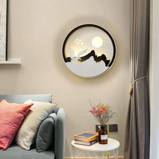 Modern Black & White LED Wall Lamp - Sleek Indoor Lighting Solution