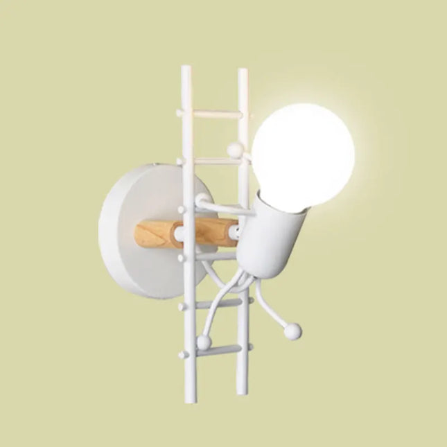 Creative Iron Wall Sconce Lamp - LED Light for Kids' Room