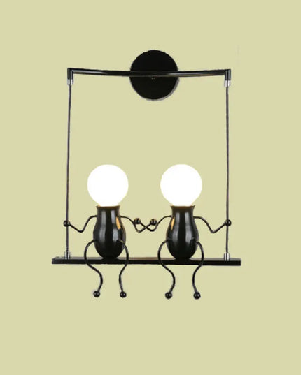 Creative Iron Wall Sconce Lamp - LED Light for Kids' Room