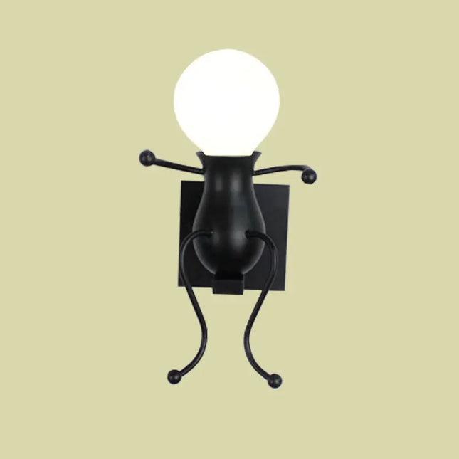 Creative Iron Wall Sconce Lamp - LED Light for Kids' Room