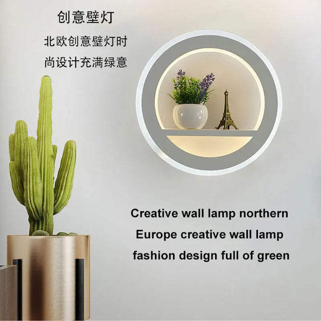 Modern Black and White LED Wall Lamp - Indoor Home Decoration