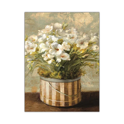 European Retro Flower Canvas Prints - Vintage Wall Art for Home Decor