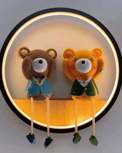 Modern Minimalist LED Cartoon Wall Lamp - Creative Bedside Décor