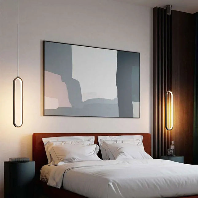 Minimalist LED Chandelier - Modern Pendant Light for Bedroom & Living Room