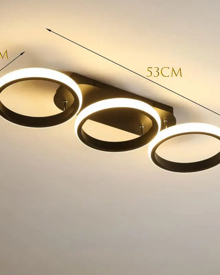 Modern LED Ceiling Lamp - Rectangular, Creative Design for Rooms