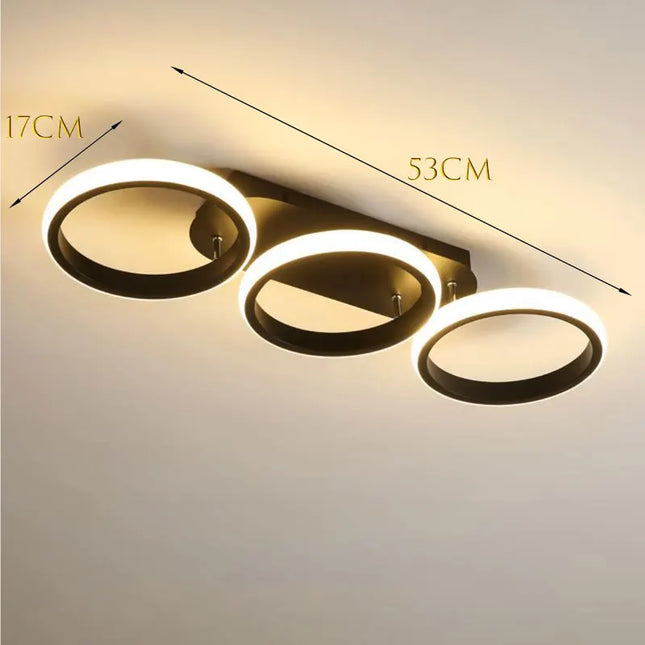 Modern LED Ceiling Lamp - Rectangular, Creative Design for Rooms