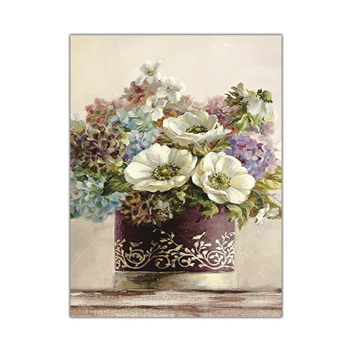 European Retro Flower Canvas Prints - Vintage Wall Art for Home Decor