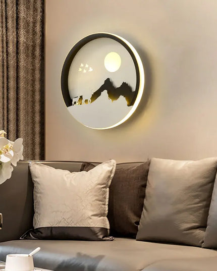Modern Black & White LED Wall Lamp - Sleek Indoor Lighting Solution