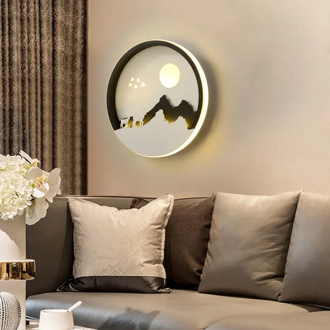 Modern Black & White LED Wall Lamp - Sleek Indoor Lighting Solution