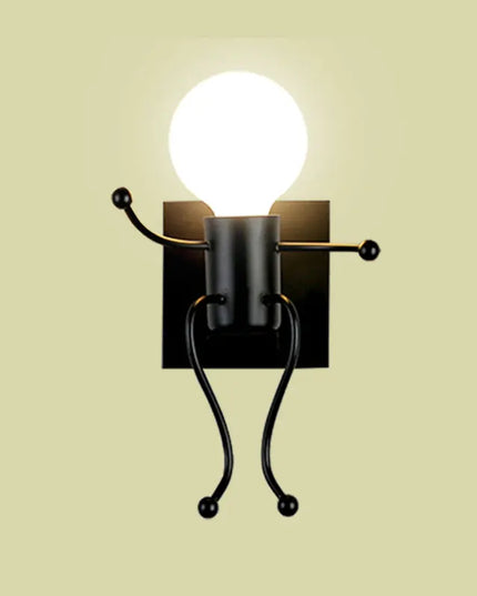 Creative Iron Wall Sconce Lamp - LED Light for Kids' Room
