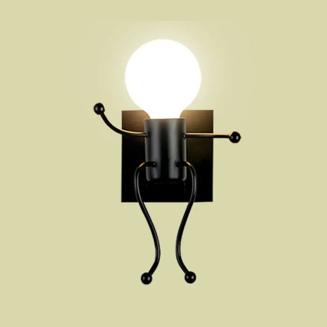 Creative Iron Wall Sconce Lamp - LED Light for Kids' Room