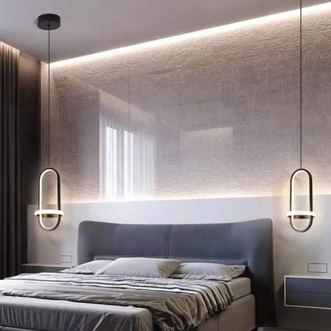 Minimalist LED Chandelier - Modern Pendant Light for Bedroom & Living Room