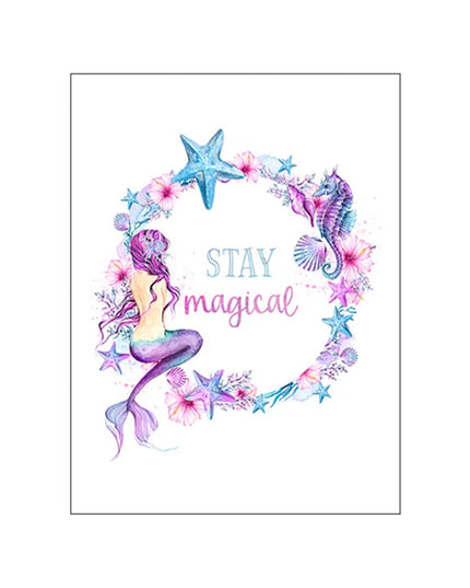 Starfish Hippocampus Mermaid Canvas Poster - Nordic Wall Art Decor