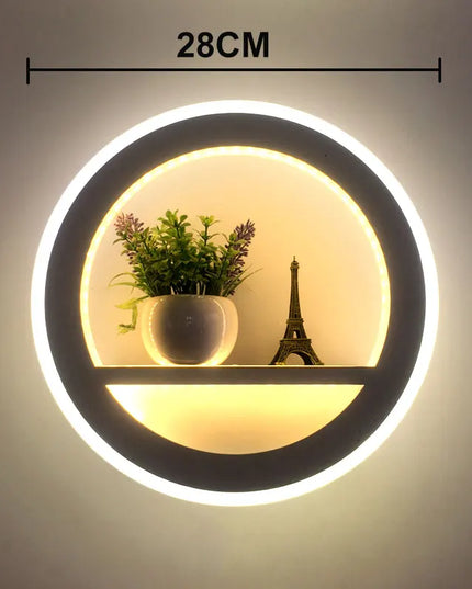 Modern Black and White LED Wall Lamp - Indoor Home Decoration