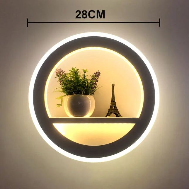 Modern Black and White LED Wall Lamp - Indoor Home Decoration