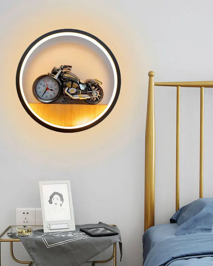 Modern Minimalist LED Cartoon Wall Lamp - Creative Bedside Décor
