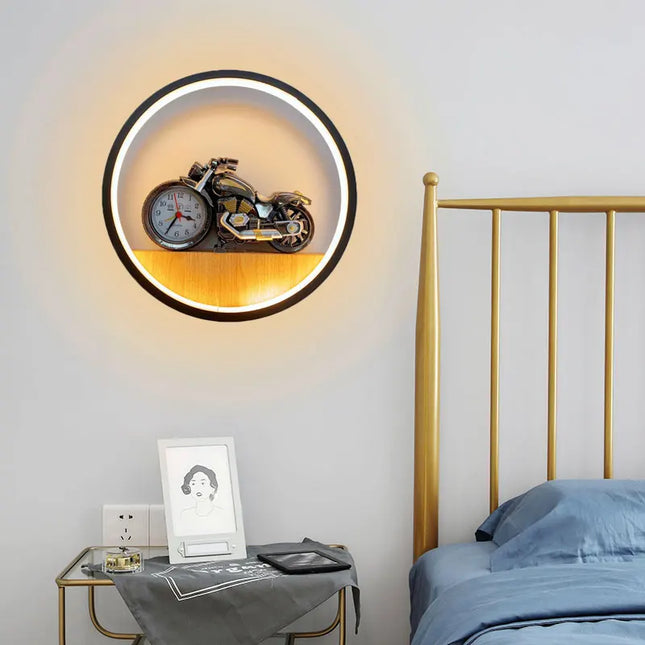 Modern Minimalist LED Cartoon Wall Lamp - Creative Bedside Décor
