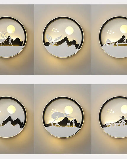 Modern Black & White LED Wall Lamp - Sleek Indoor Lighting Solution
