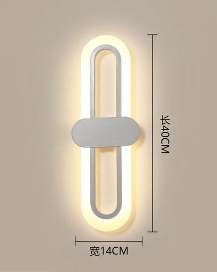Modern Minimalist Wall Lamp - LED Three-Color for Bedroom & Aisle