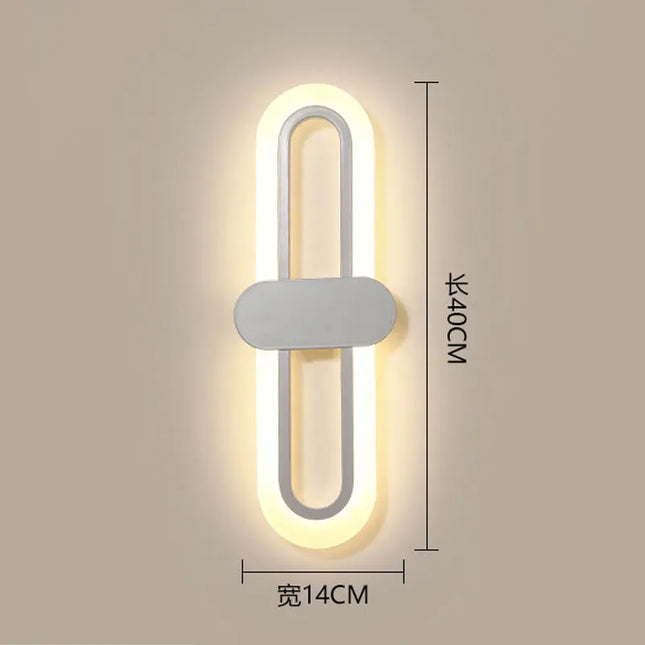 Modern Minimalist Wall Lamp - LED Three-Color for Bedroom & Aisle