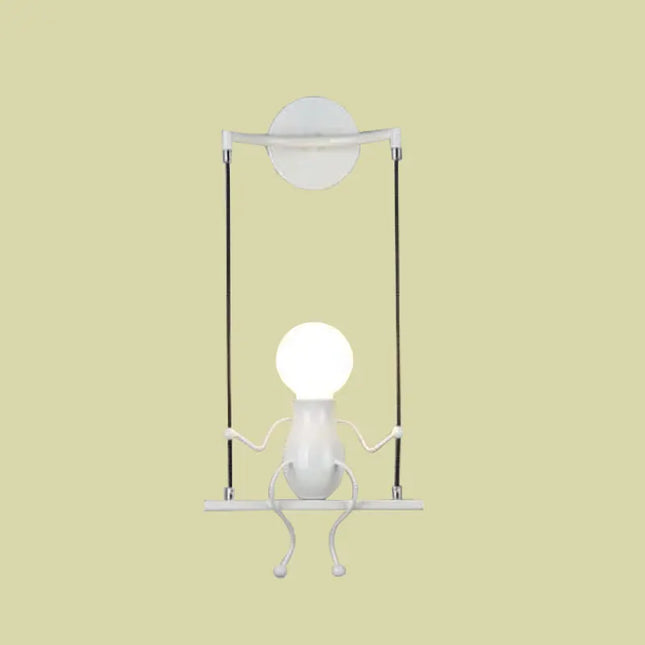 Creative Iron Wall Sconce Lamp - LED Light for Kids' Room