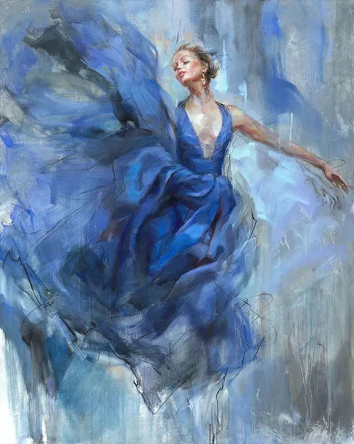 Modern Ballet Dancer Canvas Painting - Unframed Wall Art for Girls