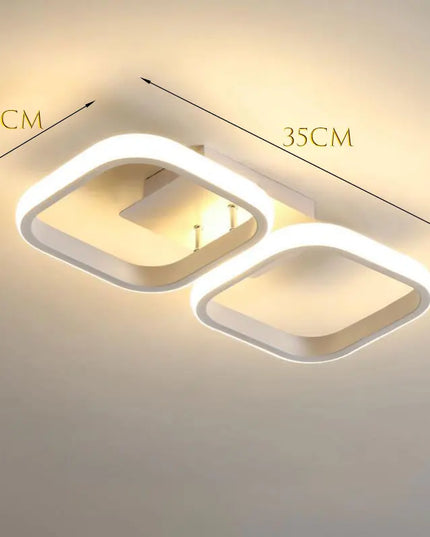 Modern LED Ceiling Lamp - Rectangular, Creative Design for Rooms